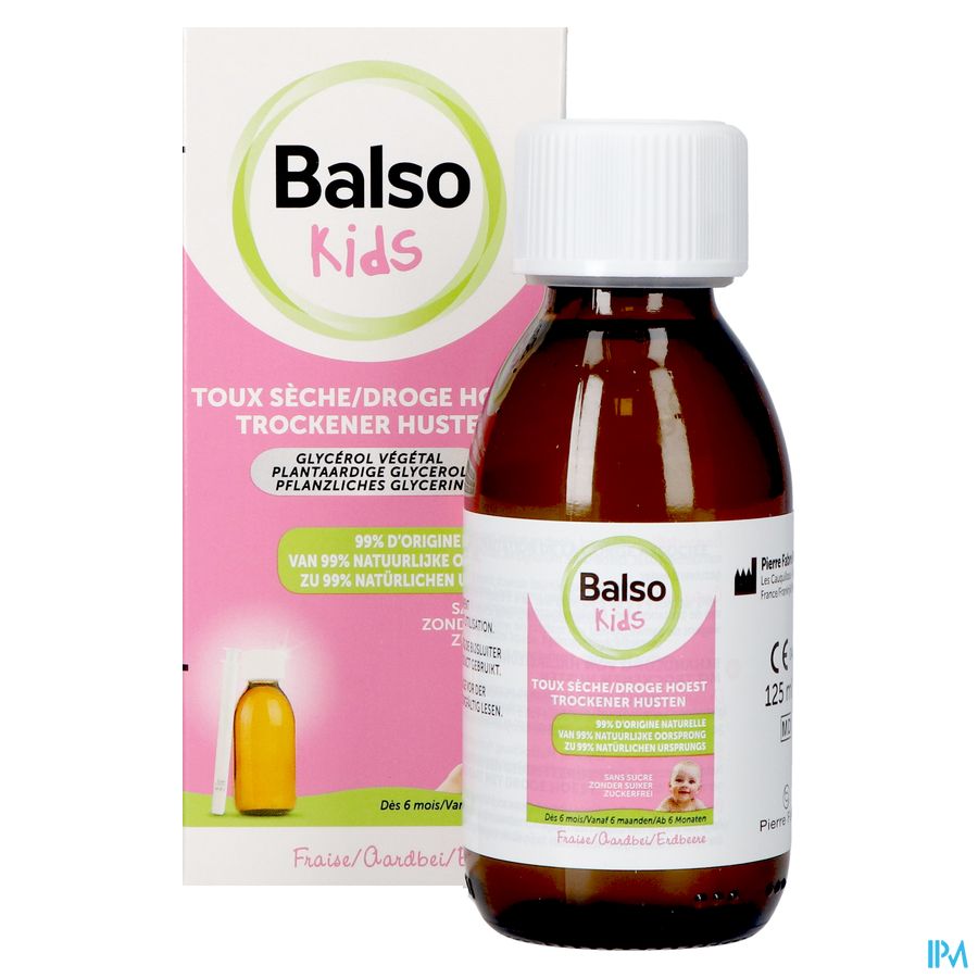Balso Kids Sirop Toux S/sucre 125ml + Pipette Nf