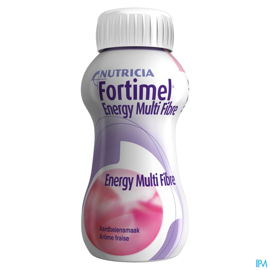 Fortimel Energy Multifibre Goût Fraise Bouteilles 4x200ml