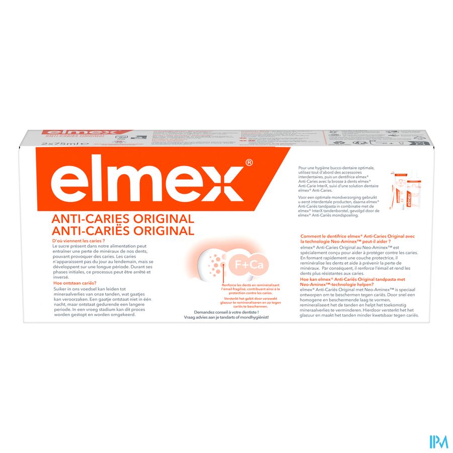 Elmex A/caries Original Dentifrice 2x75ml