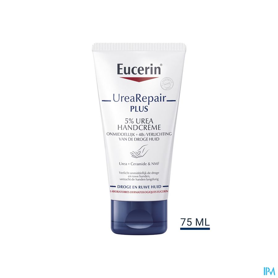 UreaRepair Plus Crème Mains 5% d'Urée Peau Sèche et Rugueuse Tube 75ml