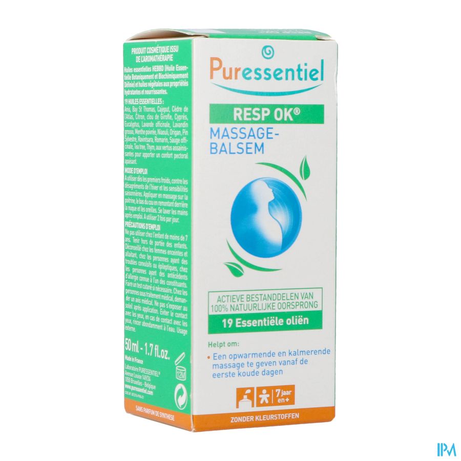 Puressentiel Respiratoire Baume 19 Hle Ess 50ml