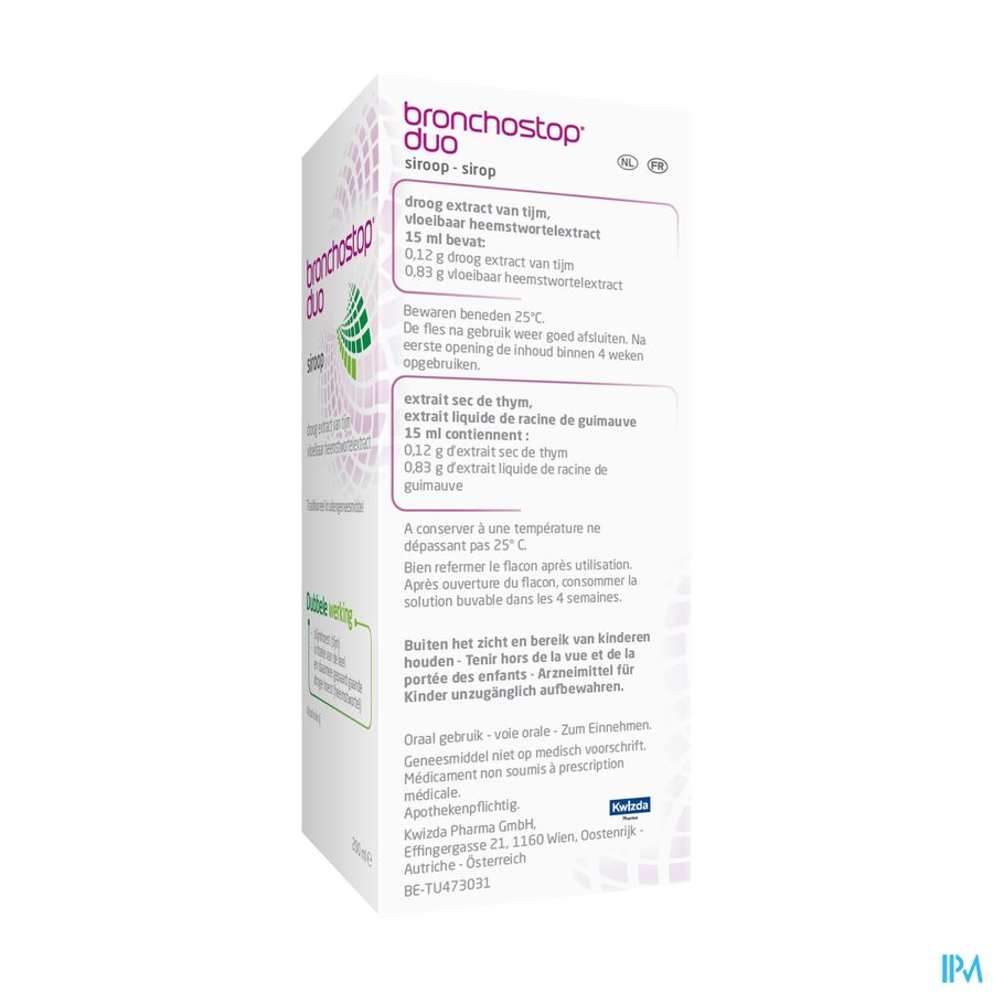 Bronchostop® Duo Sirop 200 ml -Toux Grasse Et Toux Sèche En Cas De Rhume