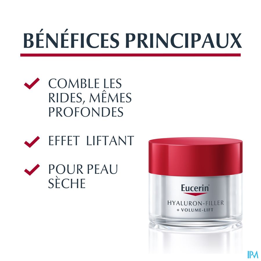 Hyaluron-Filler + Volume-Lift Soin de Jour SPF 15 Peau Sèche Anti-Rides & Anti-Âge Pot 50ml