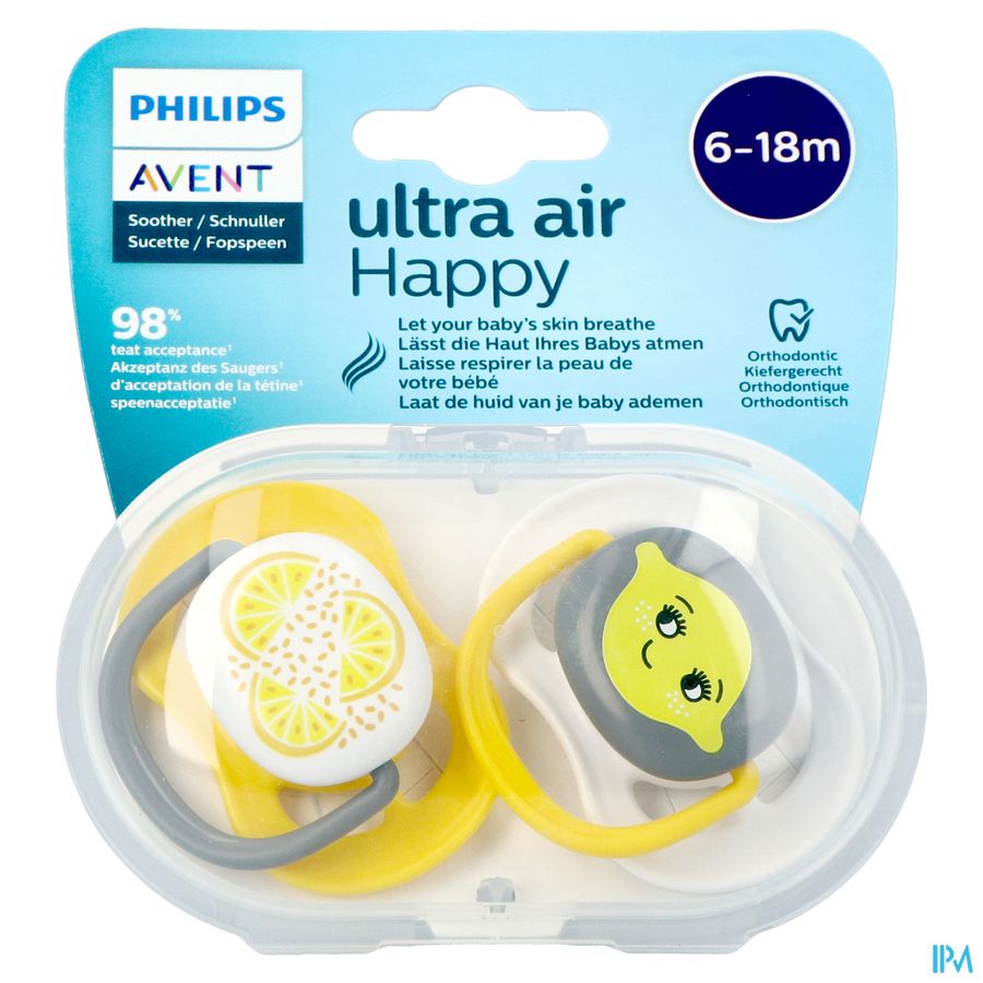 Philips Avent Sucette +6m Air Lemon 2