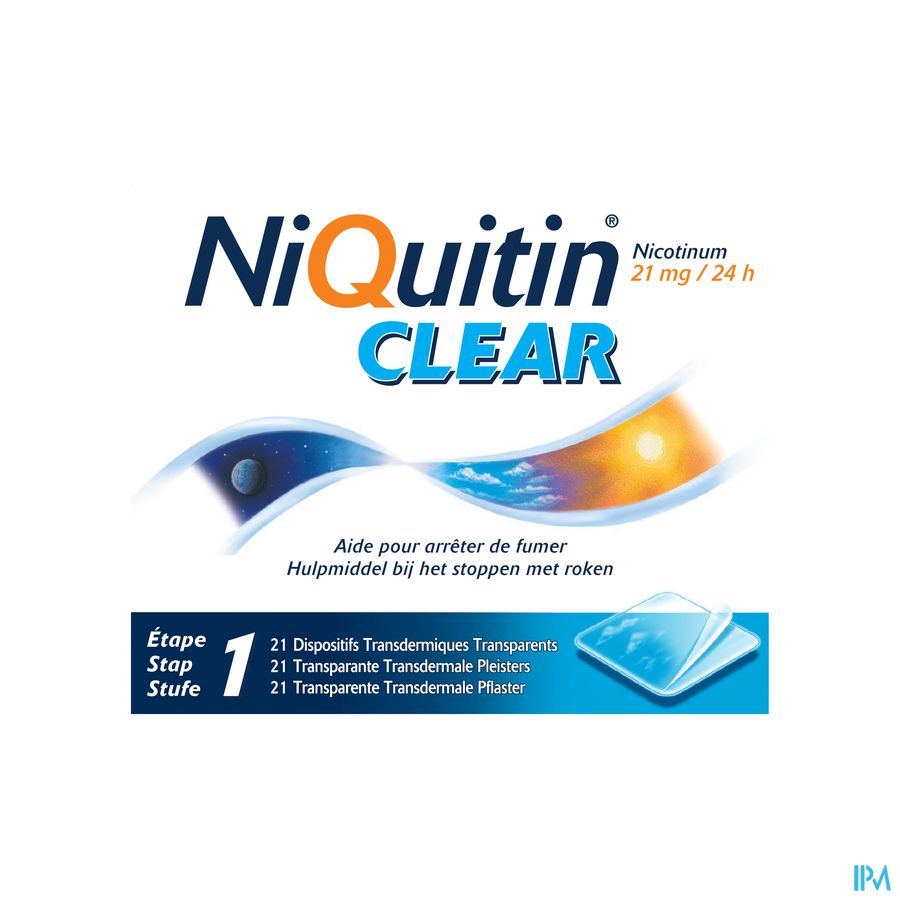 Niquitin® Clear Patch 21 Mg 21 P. – Arrêter De Fumer – 24H Sans Besoin