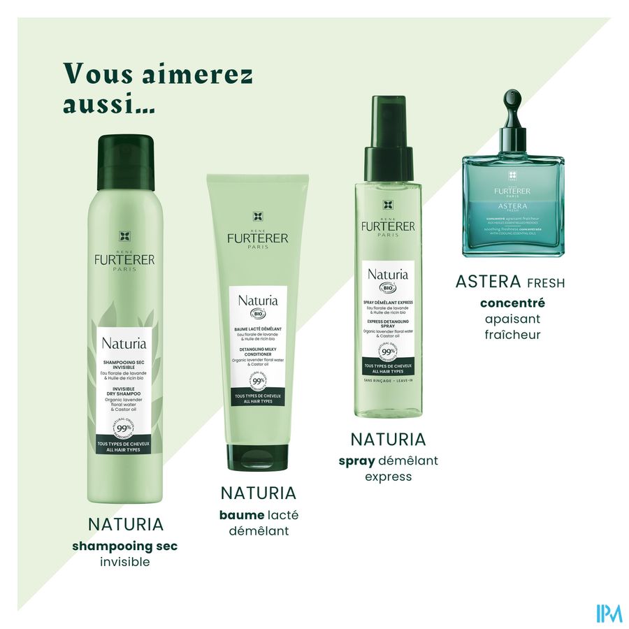 René Furterer  - NATURIA Shampooing micellaire douceur - Shampoing ultra doux sans sulfates pour tous types de cheveux