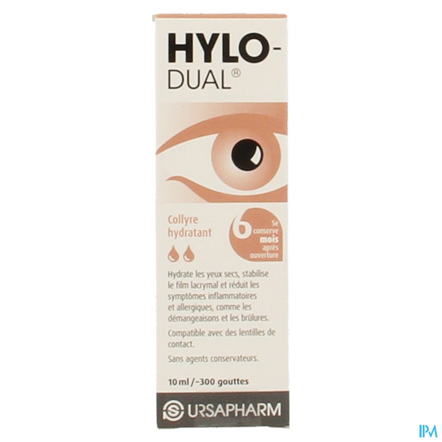 HYLO-Dual Gutt Oculaires 10Ml