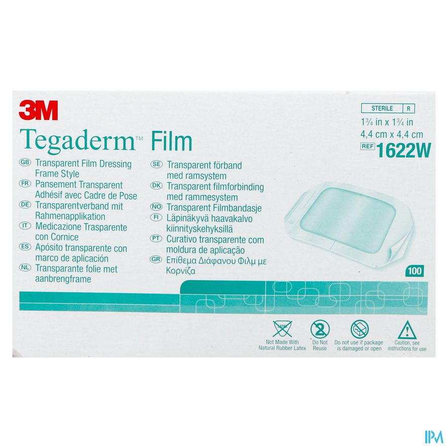 Tegaderm 3m Transp 4x 4cm 100 1622w