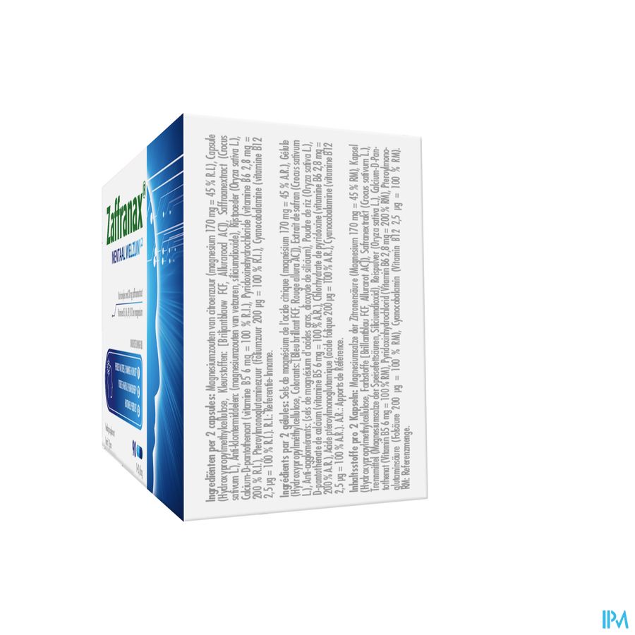 Zaffranax® Bien-être Mental 90 Gélules - Stress (4), Fatigue (3), Émotionnel (1)