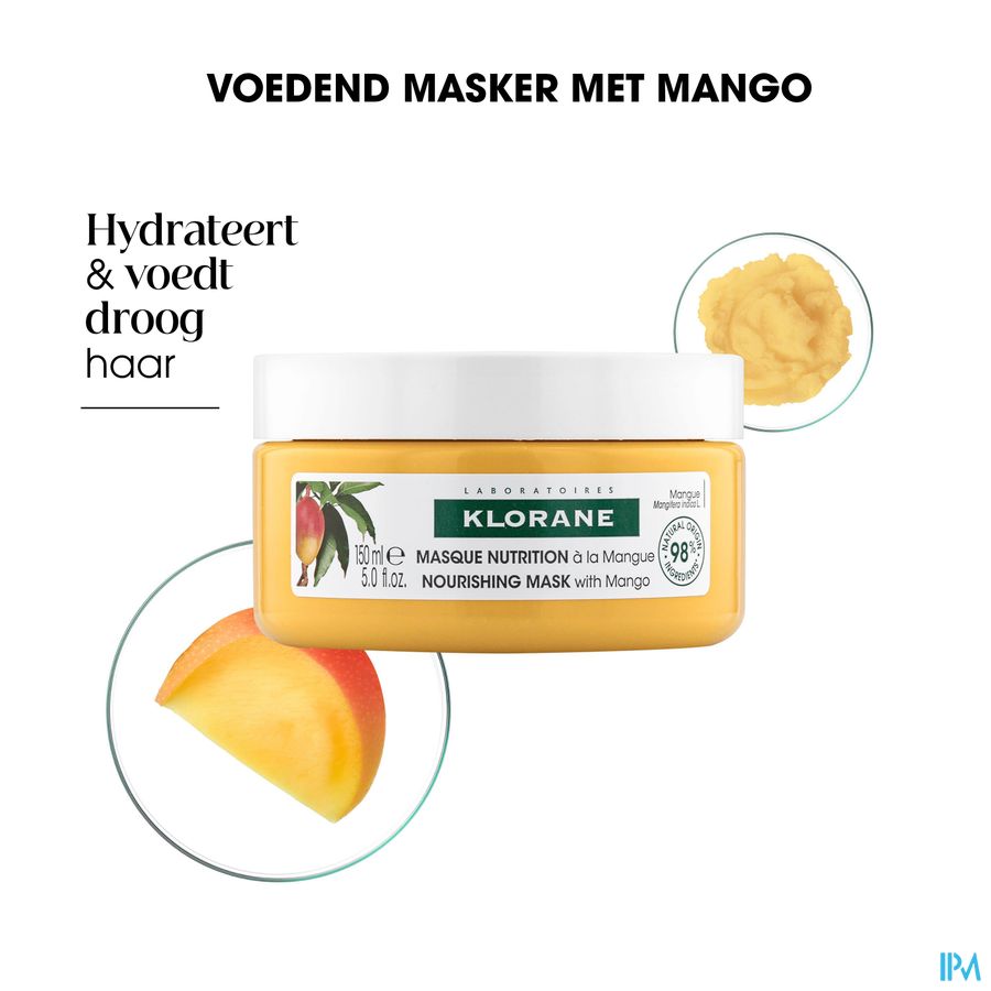 Klorane - Masque nutrition à la Mangue - Cheveux secs