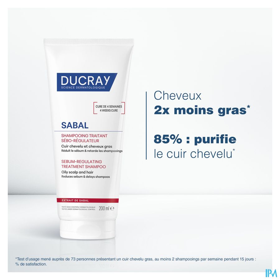 Ducray Shampooing traitant sébo-régulateur Shampoing purifiant SABAL