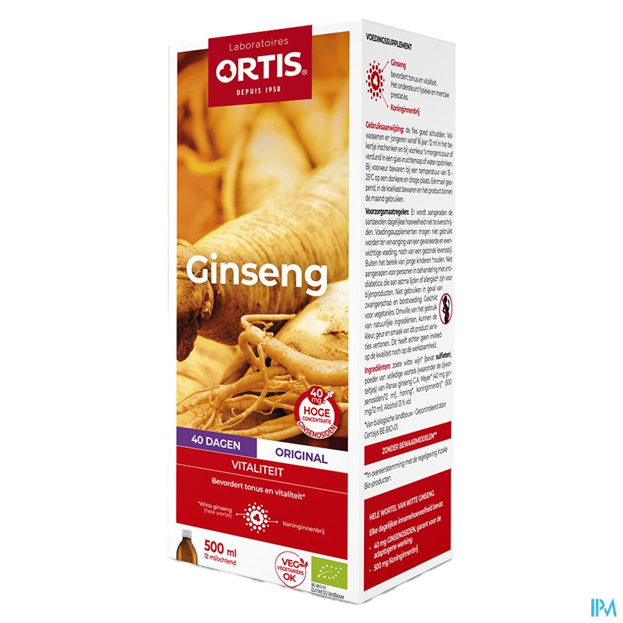 Ortis Ginseng Bio Fl 500ml