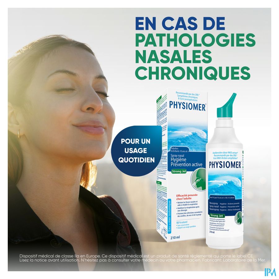 Physiomer® Strong Jet Spray Nasal 210ml –Nez Bouché Lors D’Une Rhinosinusite