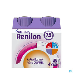 Renilon 7.5 Arôme Caramel Complément Nutritionnel Dénutrition Bouteilles 4x125ml