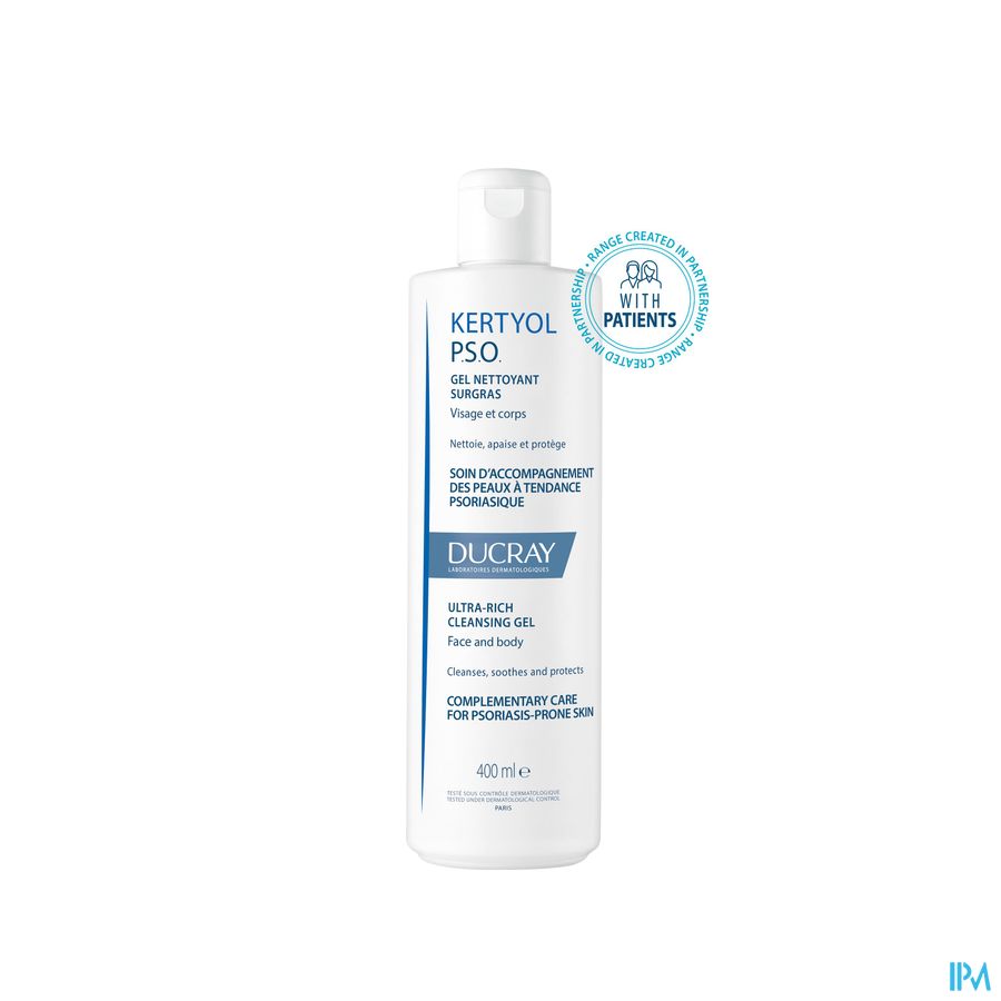 Ducray KERTYOL PSO Gel Nettoyant - Soin d'accompagnement des peaux à tendances psoriasique
