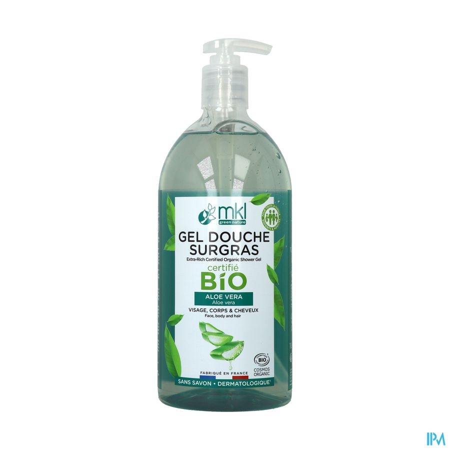 Mkl Gel Douche Bio Aloe Vera Fl Pompe 1l