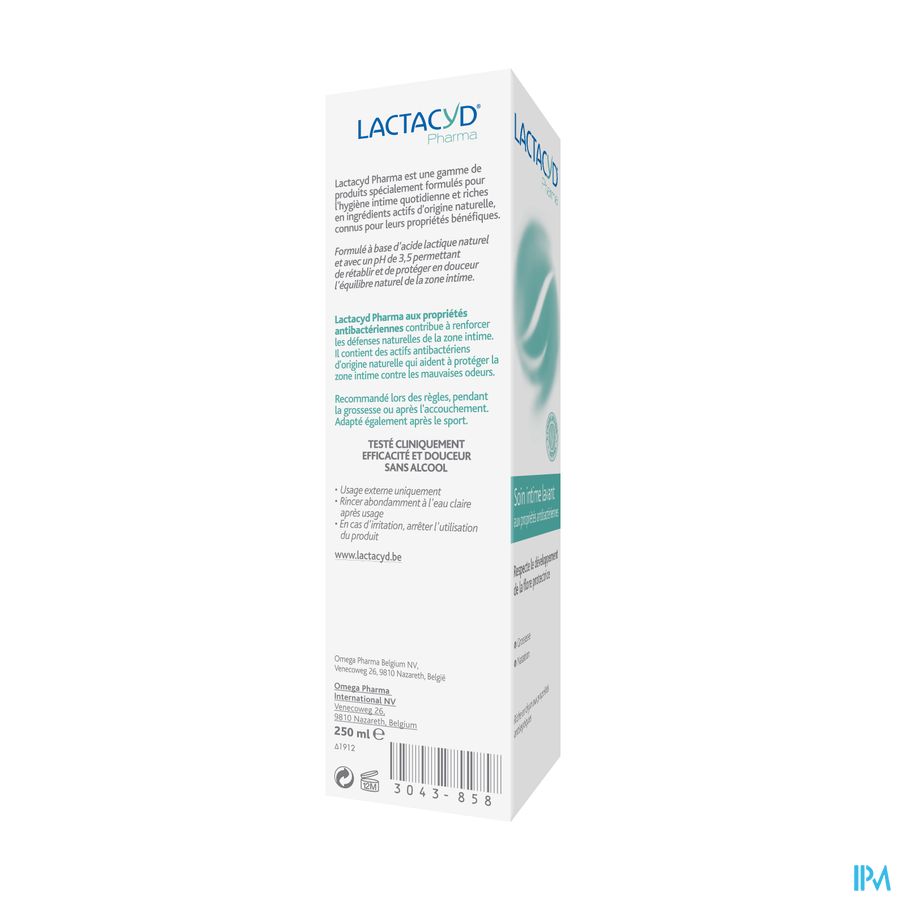 Lactacyd® Pharma Aux Propriétés Antibactériennes – Soin Lavant Intime – 250 ml