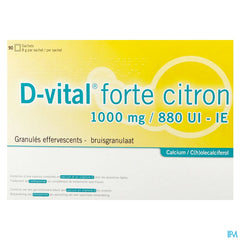 D-vital Forte Citron 1000mg/880ui Efferv. Sach 90