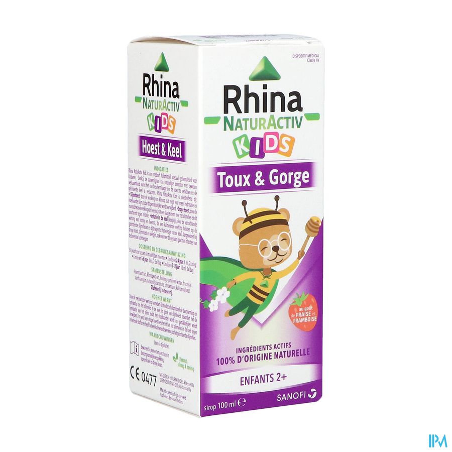 Rhina Naturactiv 100ml Enfants - Toux sèche, Toux grasse, Mal de gorge