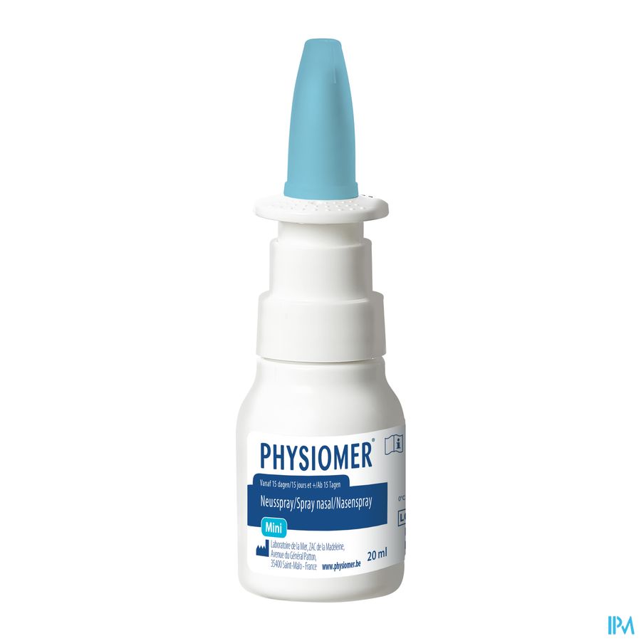 Physiomer® Spray Nasal Hydratant Mini 20 ml Prévient La Sécheresse Nasale