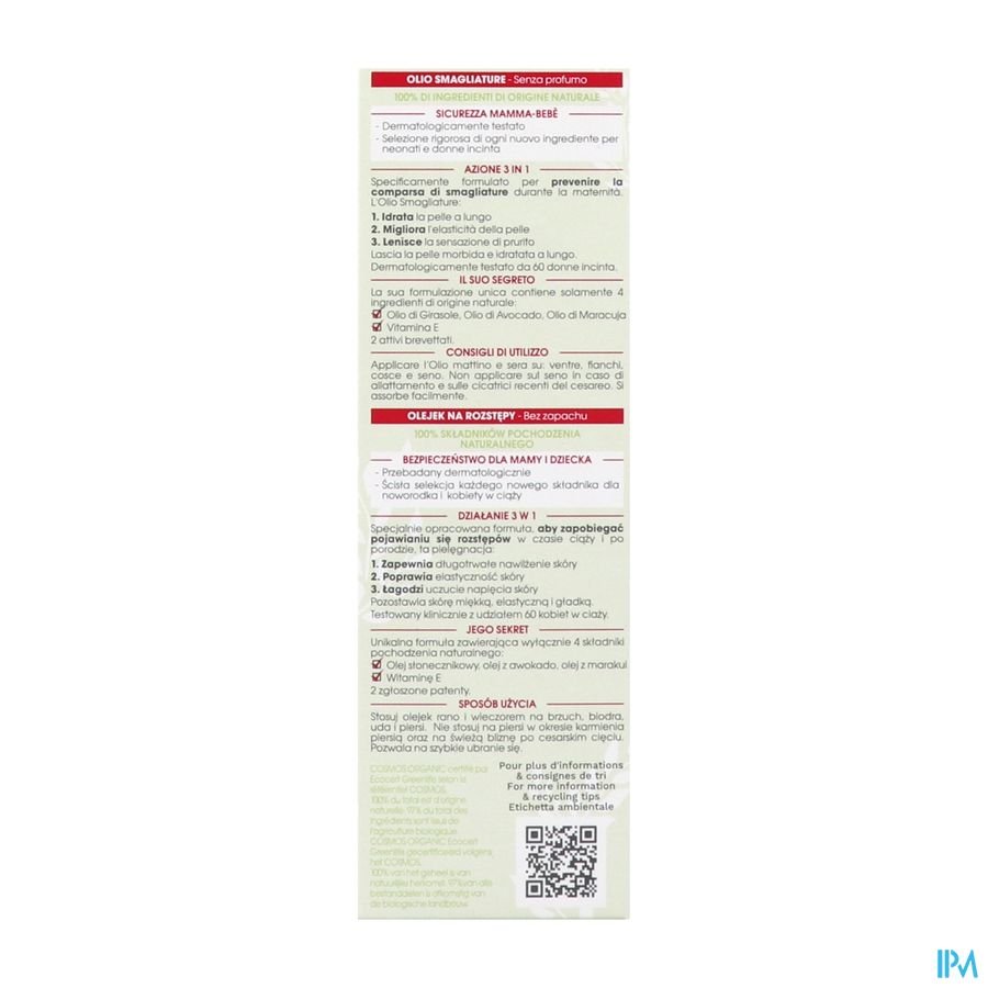 Mustela maternité huile vergetures 105 ml