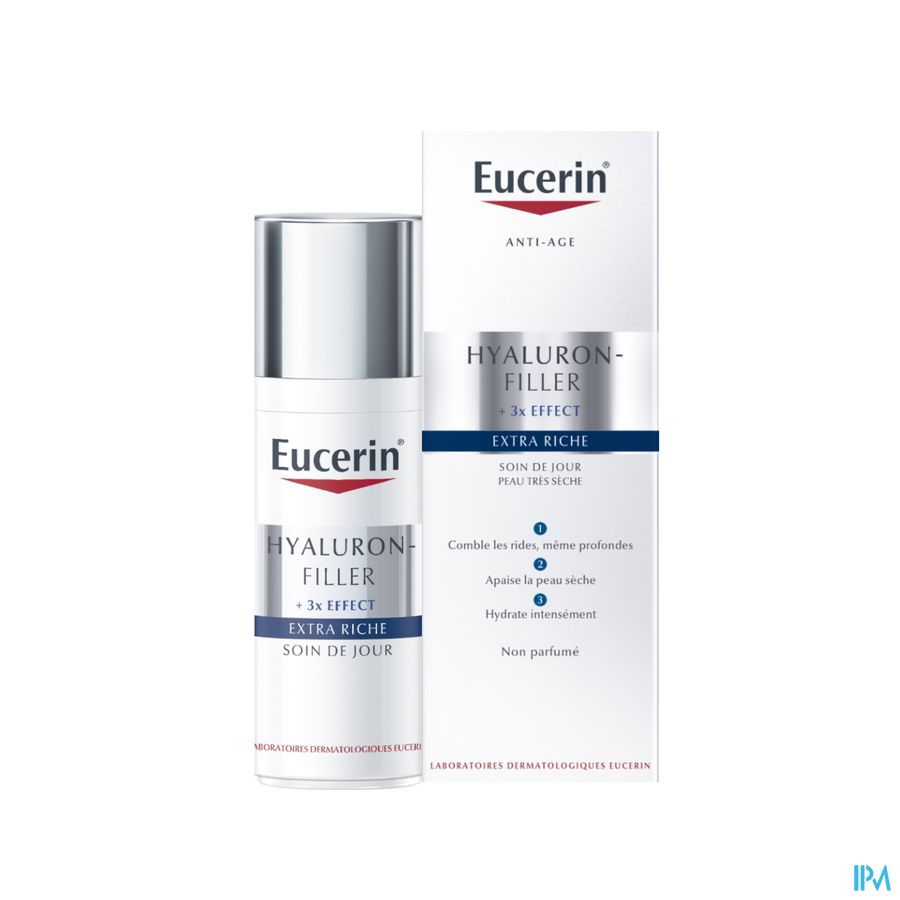Hyaluron-Filler Extra Riche Soin de Jour Anti-Rides & Anti-Âge Peau Très Sèche avec pompe 50ml