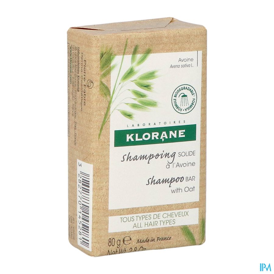Klorane - Shampoing solide à l’Avoine - Tous types de cheveux