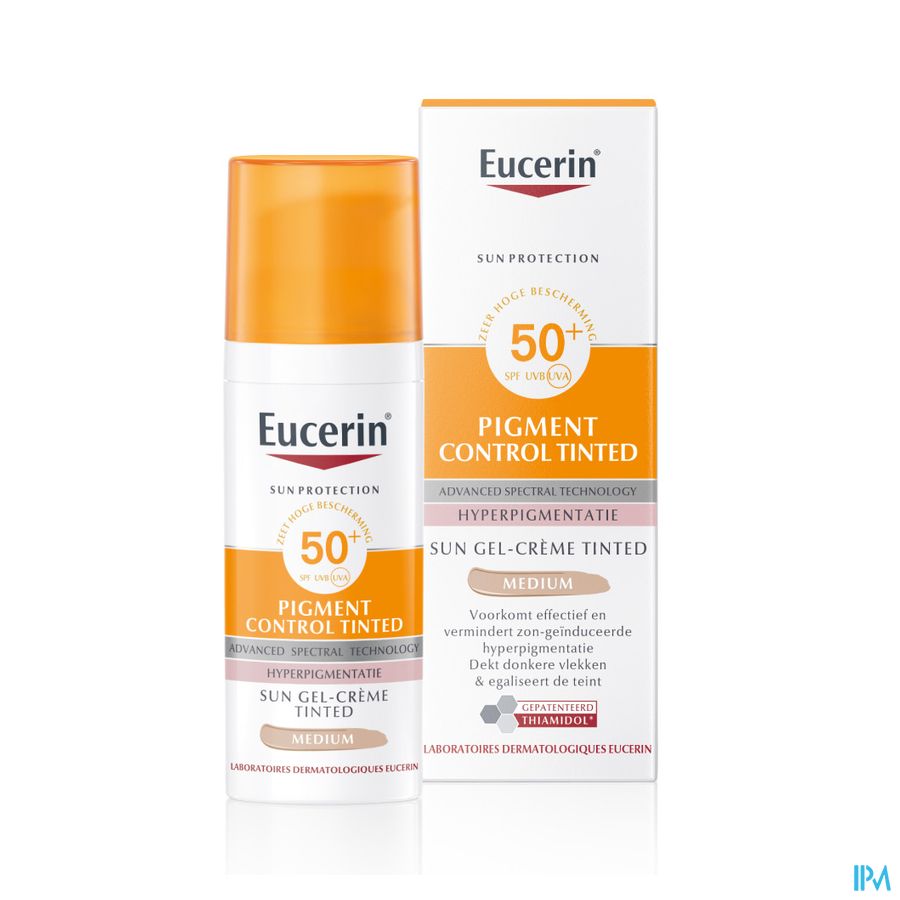 Sun Pigment Control Tinted SPF 50+ Gel-Crème Teinté Medium Hyperpigmentation avec pompe 50ml