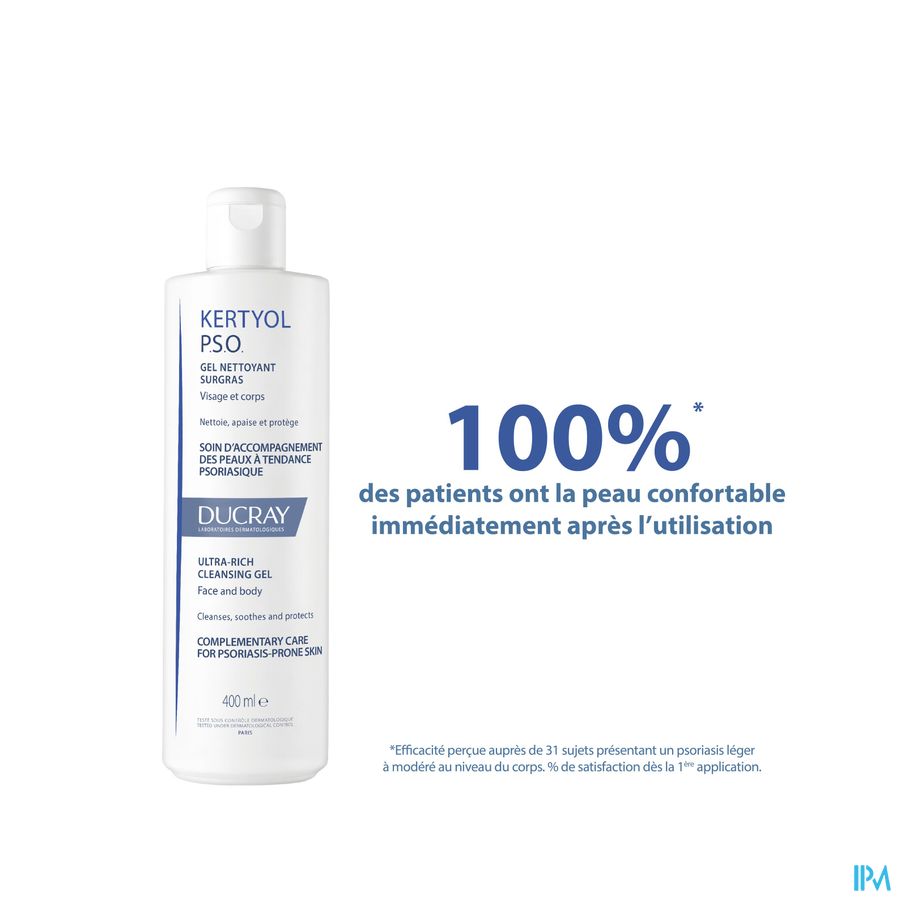 Ducray KERTYOL PSO Gel Nettoyant - Soin d'accompagnement des peaux à tendances psoriasique