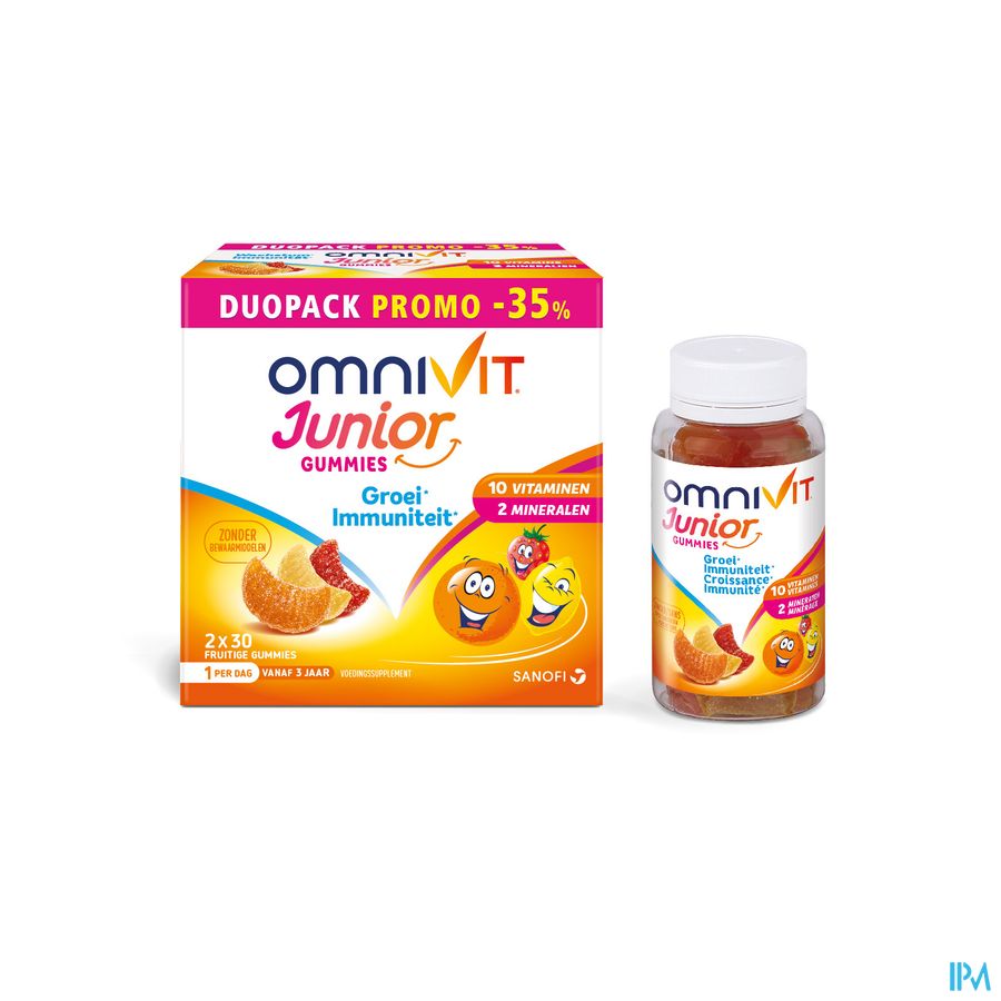 Omnivit Junior 2x30 gummies PROMO -35% - Vitamine Enfant Croissance Immunité
