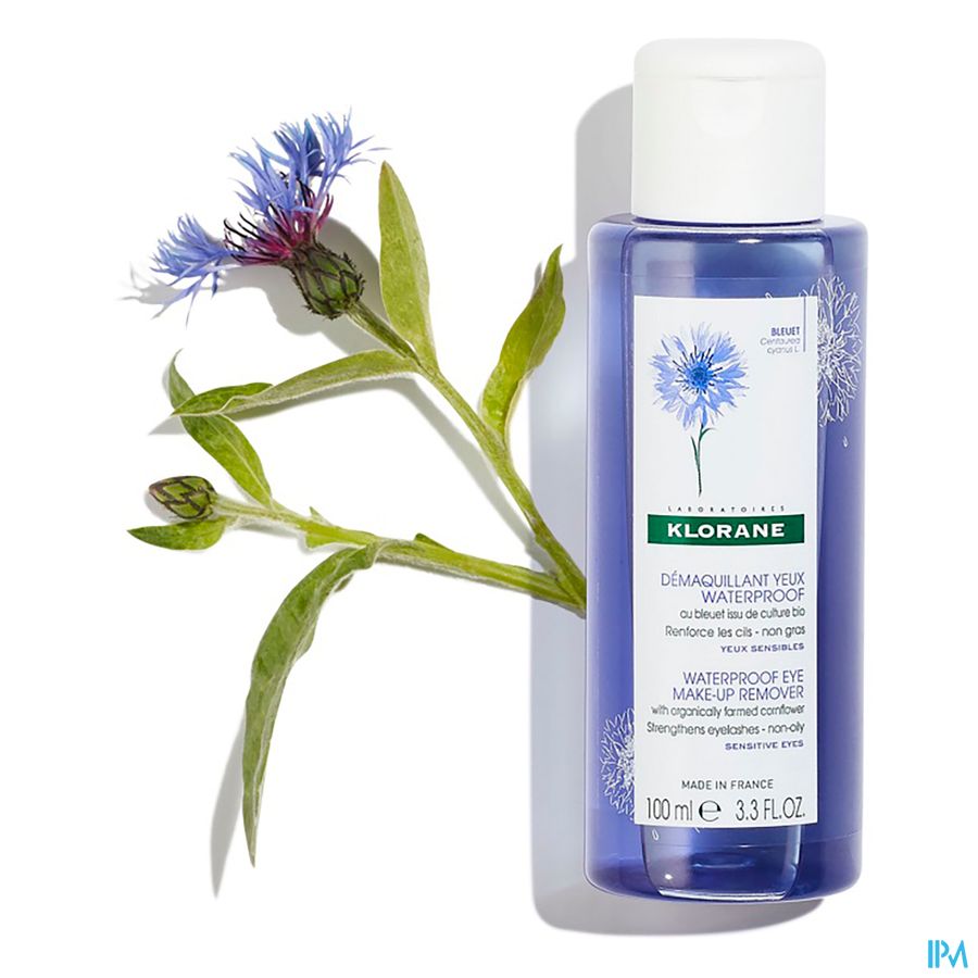 Klorane - Démaquillant yeux waterproof au Bleuet issu de culture BIO - Yeux sensibles