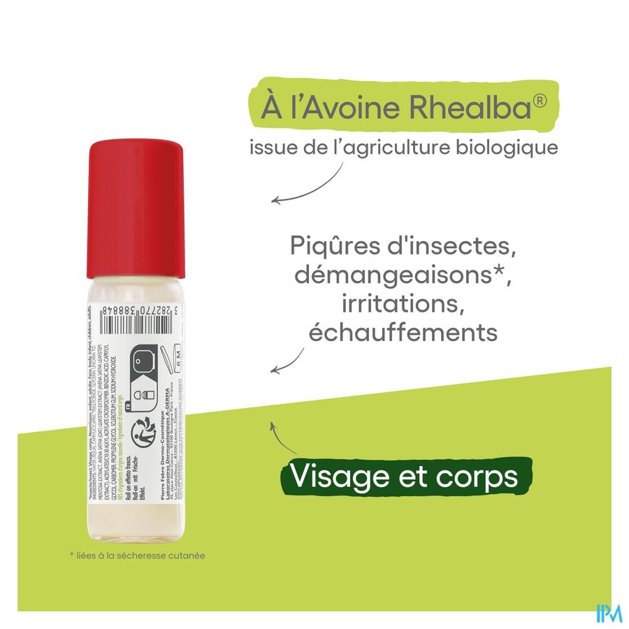 A-DERMA  CUTALGAN Roll-on effet frais ultra-calmant - Peau irritée,  piqûres d'insectes,  démangeaisons,  échauffements et irritations