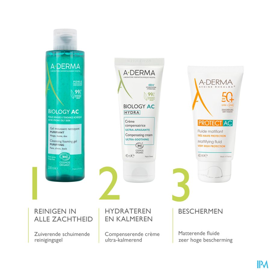 A-DERMA BIOLOGY AC HYDRA  - Effets desséchant traitements irritants contre les boutons et les cicatrices
