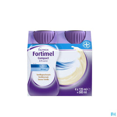 Fortimel Compact 2.4kcal Arôme Vanille Complément Nutritionnel Dénutrition Bouteilles 4x125ml