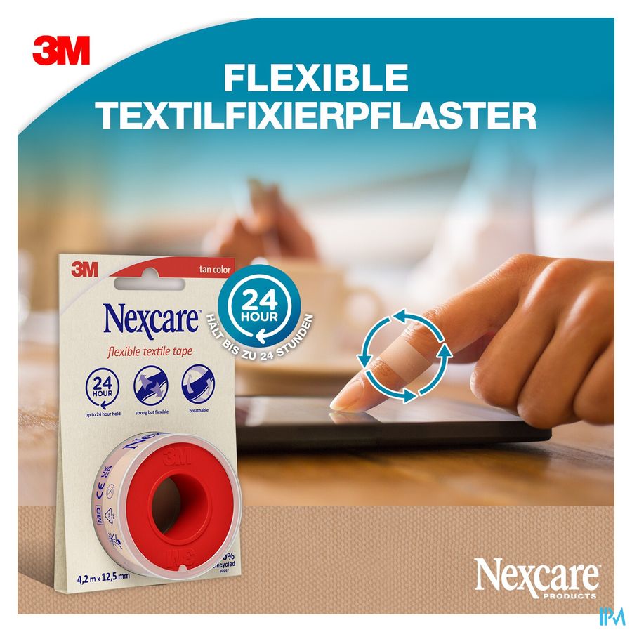 Nexcare 3m Textile Ruban Flexi. 4,2mx12,5mm Nt04-1