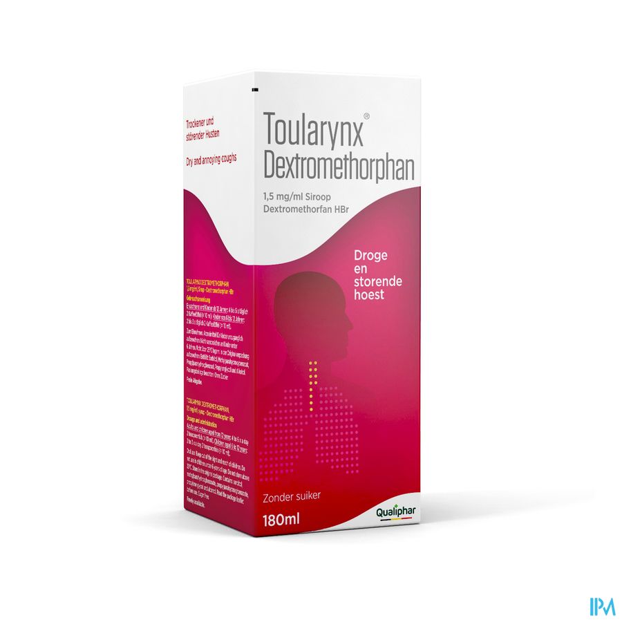 Toularynx Dextromethorphan 180 ml sirop toux sèche