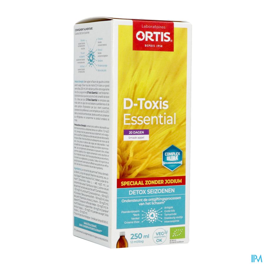 D Toxis Essential Sans Iode Pommes Bio 250ml