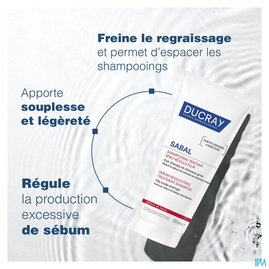 Ducray Shampooing traitant sébo-régulateur Shampoing purifiant SABAL