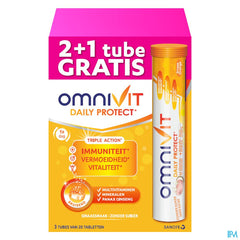 Omnivit Daily Protect 3x20cp PROMO 1 tube gratuit - Vitamine Immunité Energie - Sans sucre