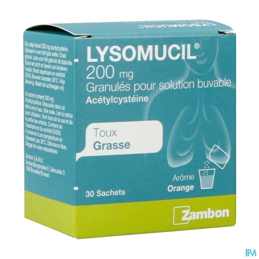 Lysomucil 200 Gran Sach 30 X 200mg