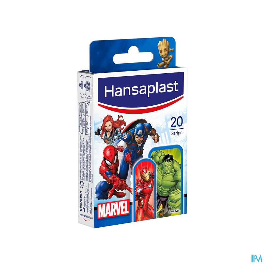 Hansaplast Pansement Enfants Marvel Strips 20