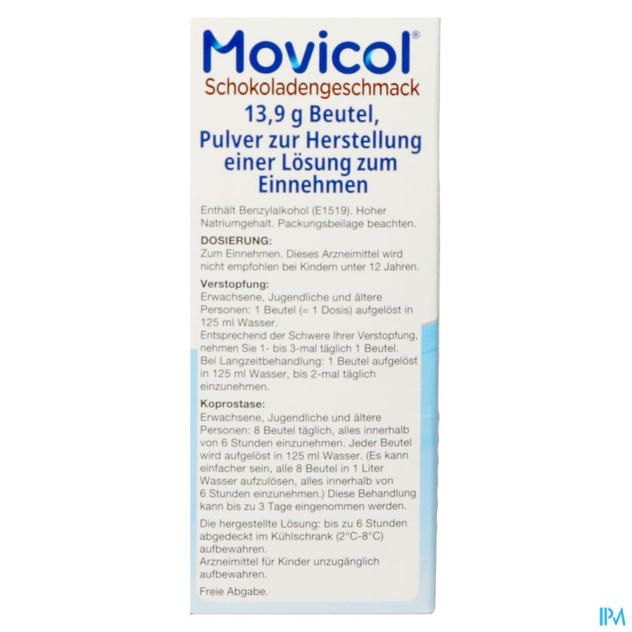 Movicol Gout Chocolat Sachets 20 X 13,7g