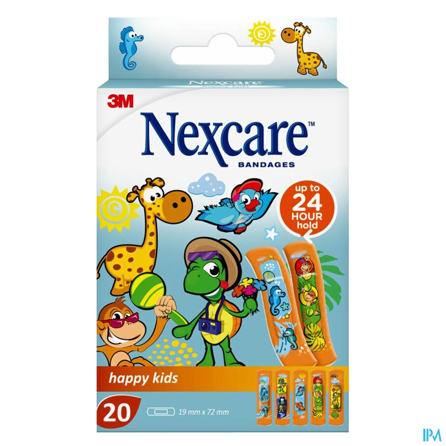 Nexcare 3m Happy Kids Strips 20 N0920nlw