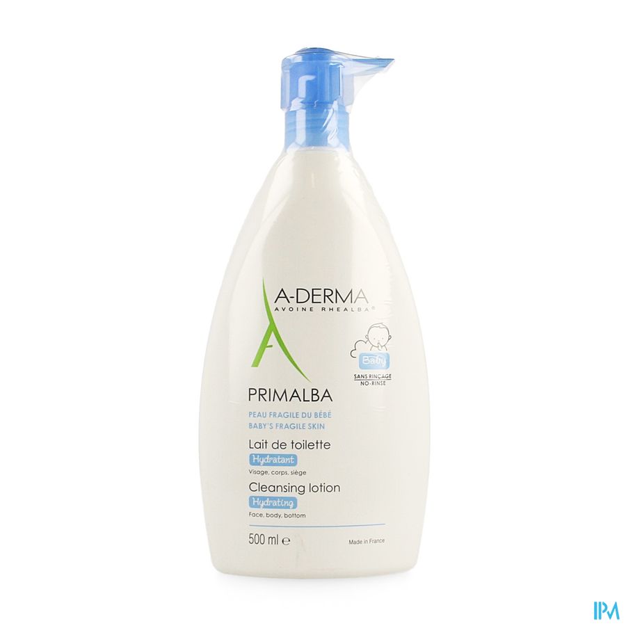 A-DERMA - PRIMALBA LAIT DE TOILETTE BEBE HYDRATANT - peaux fragiles des nourissons, bébés