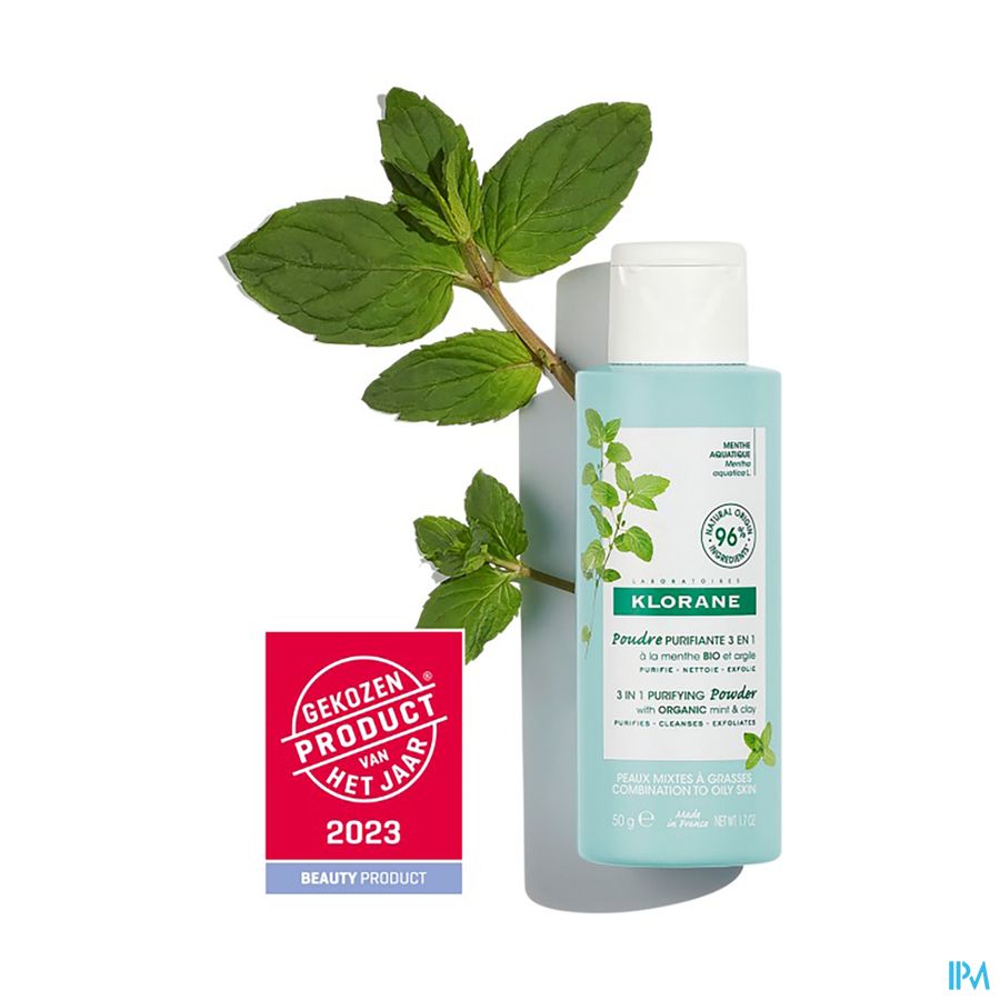 Klorane Visage Menthe Aquatique Poudre Purif. 50g