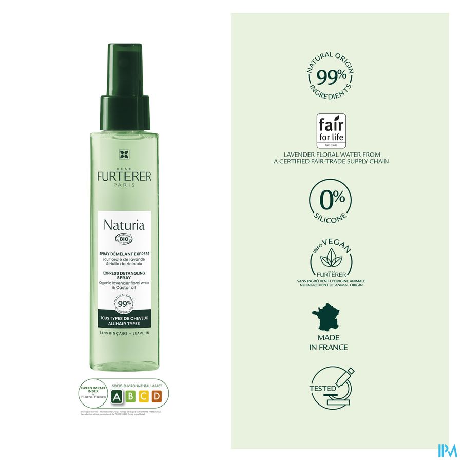 René Furterer Spray démêlant express - Spray démêlant cheveux bio - NATURIA