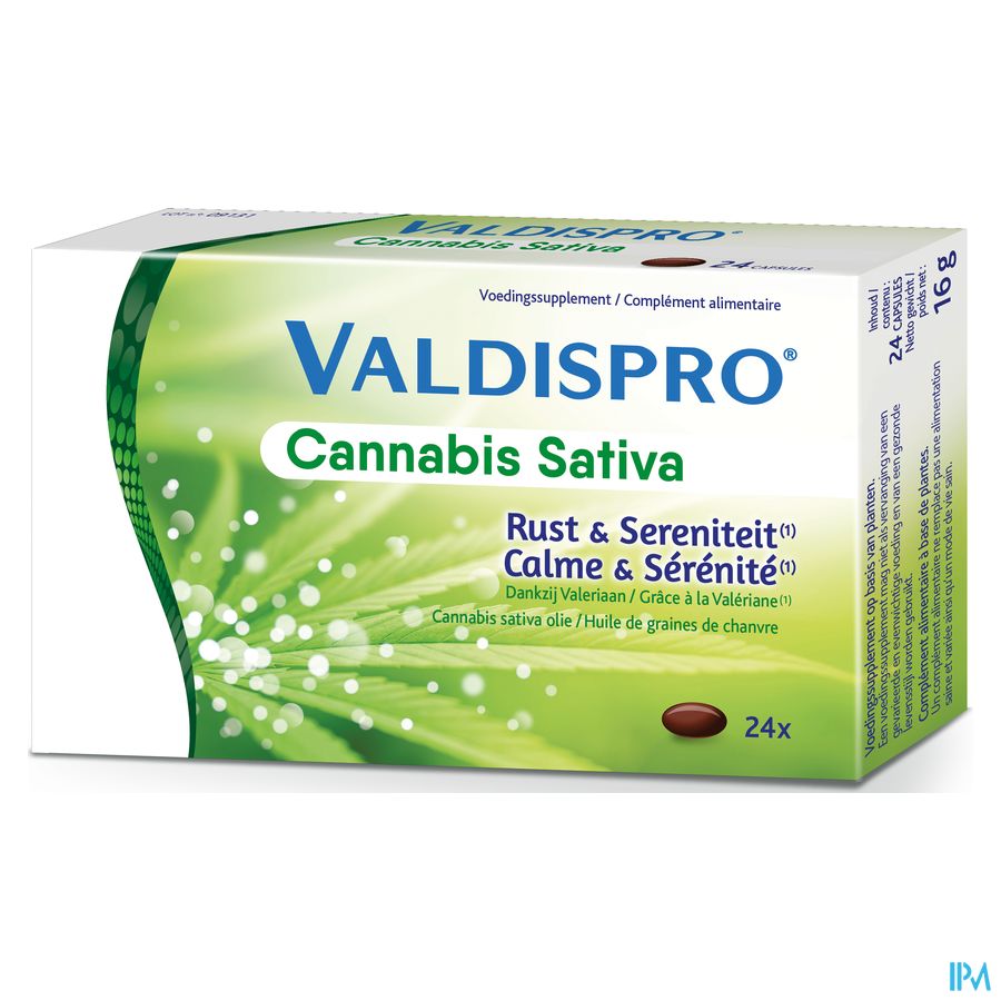 Valdispro Cannabis Sativa 24 capsules - calme & sérénité