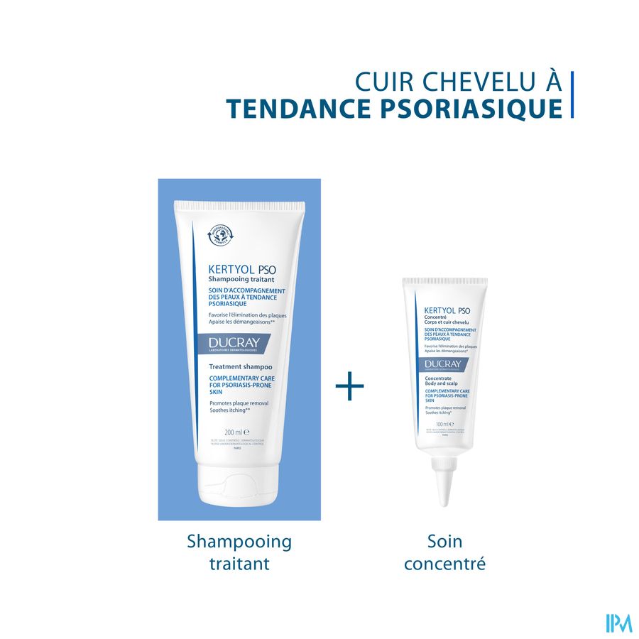 Ducray KERTYOL P.S.O. Shampooing traitant - Soin d'accompagnement des peaux à tendances psoriasique