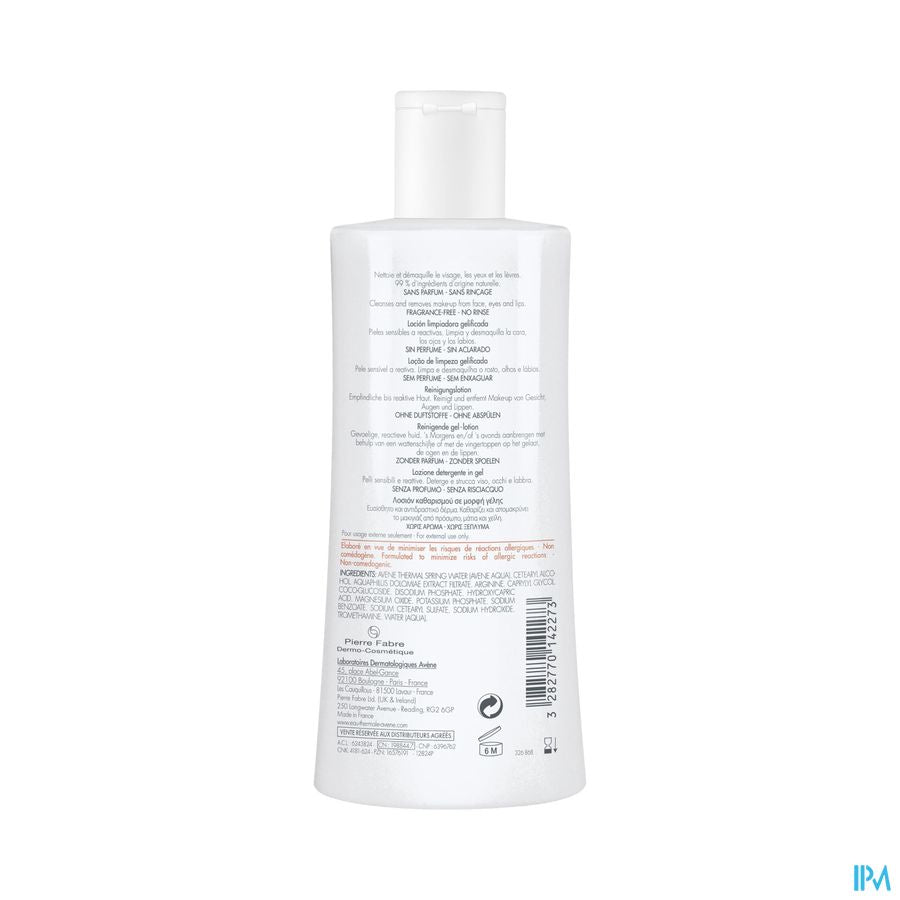 Eau Thermale Avène - Tolérance Lotion nettoyante gélifiée
