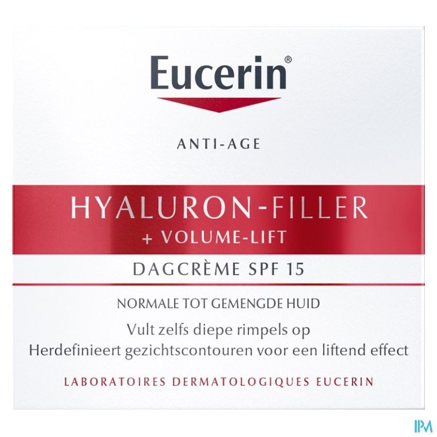 Hyaluron-Filler + Volume-Lift Soin de Jour SPF 15 Peau Normale à Mixte Anti-Rides & Anti-Âge Pot 50ml